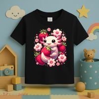 Cute Axolotl Kawaii Anime Axolotl Strawberry Toddler T-Shirt thumb 3