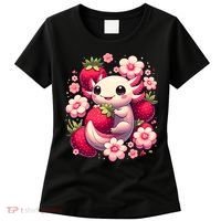 Cute Axolotl Kawaii Anime Axolotl Strawberry Women's T-Shirt thumb 0