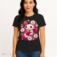 Cute Axolotl Kawaii Anime Axolotl Strawberry Women's T-Shirt thumb 4