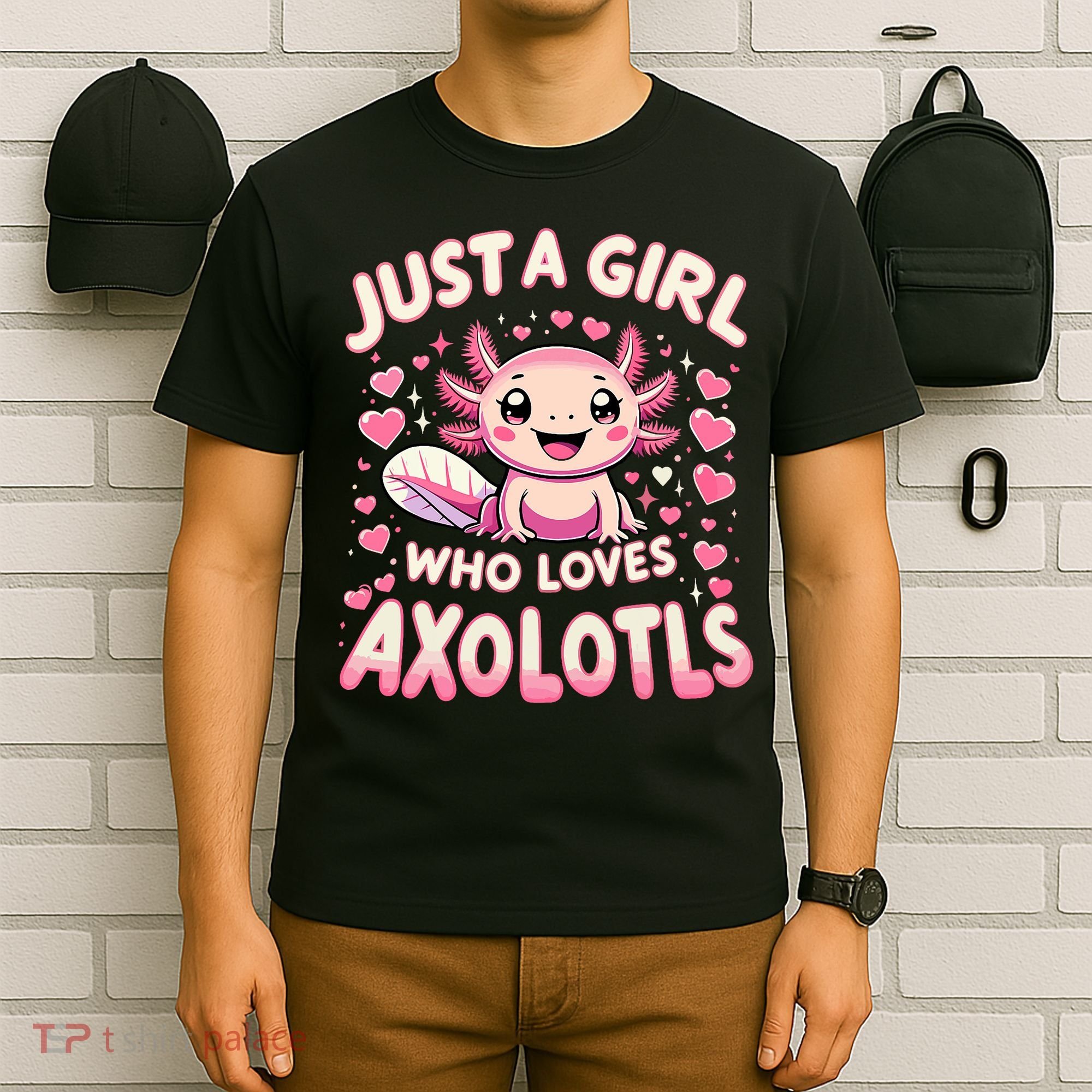 Cute Axolotl Kawaii Just A Girl Who Loves Axolotls T-Shirt