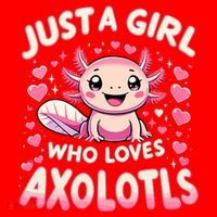 Cute Axolotl Kawaii Just A Girl Who Loves Axolotls Santa Hat thumb 1