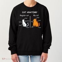 Cat Anatomy Kittlen Lover Funny Science Teacher Women's Sweatshirt thumb 0