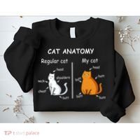 Cat Anatomy Kittlen Lover Funny Science Teacher Sweatshirt thumb 2