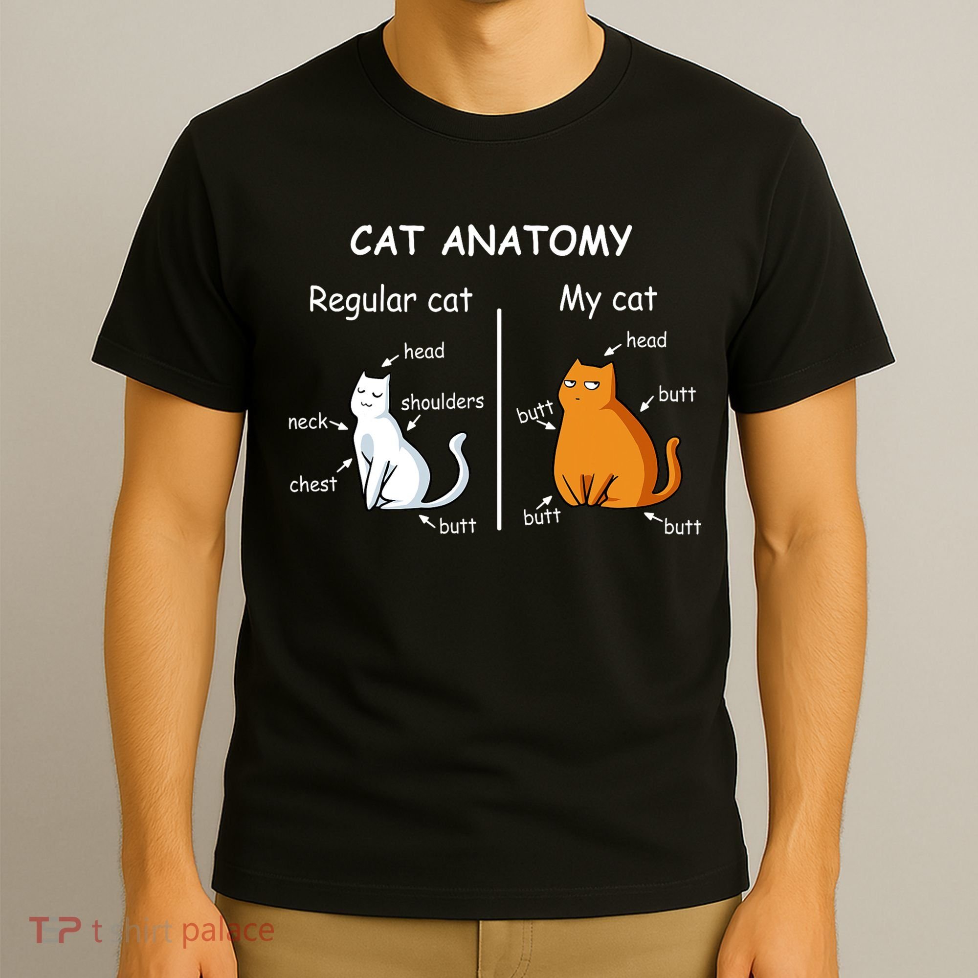 Cat Anatomy Kittlen Lover Funny Science Teacher T-Shirt