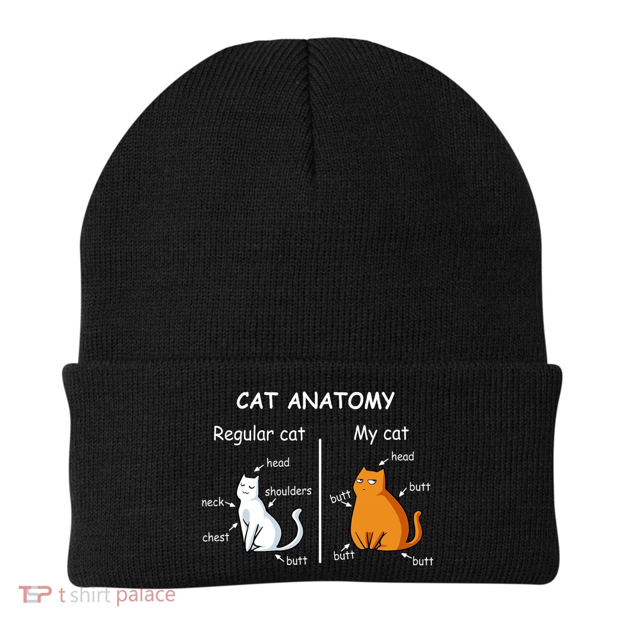 Cat Anatomy Kittlen Lover Funny Science Teacher Beanie