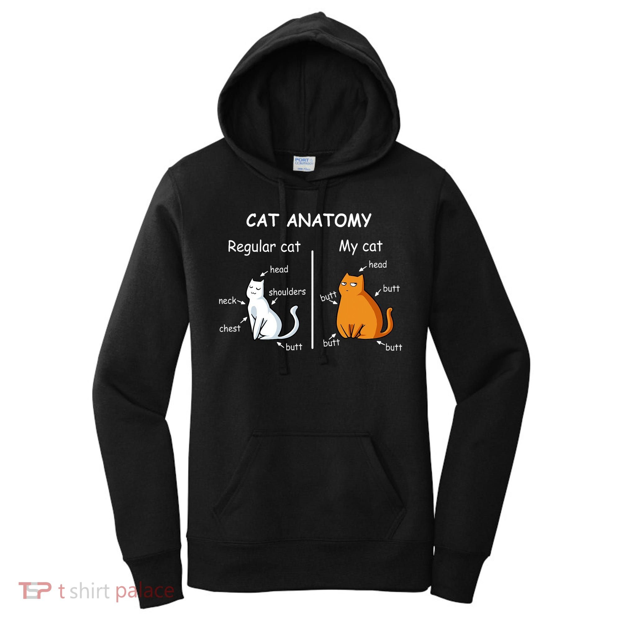 Cat Anatomy Kittlen Lover Funny Science Teacher Women's Hoodie