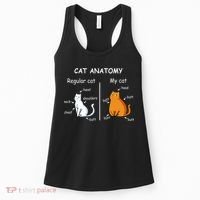 Cat Anatomy Kittlen Lover Funny Science Teacher Women's Tank Top thumb 0
