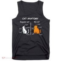 Cat Anatomy Kittlen Lover Funny Science Teacher Tank Top thumb 0