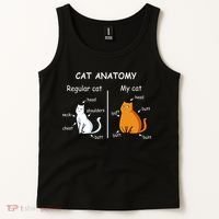 Cat Anatomy Kittlen Lover Funny Science Teacher Tank Top thumb 2