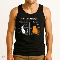 Cat Anatomy Kittlen Lover Funny Science Teacher Tank Top thumb 3
