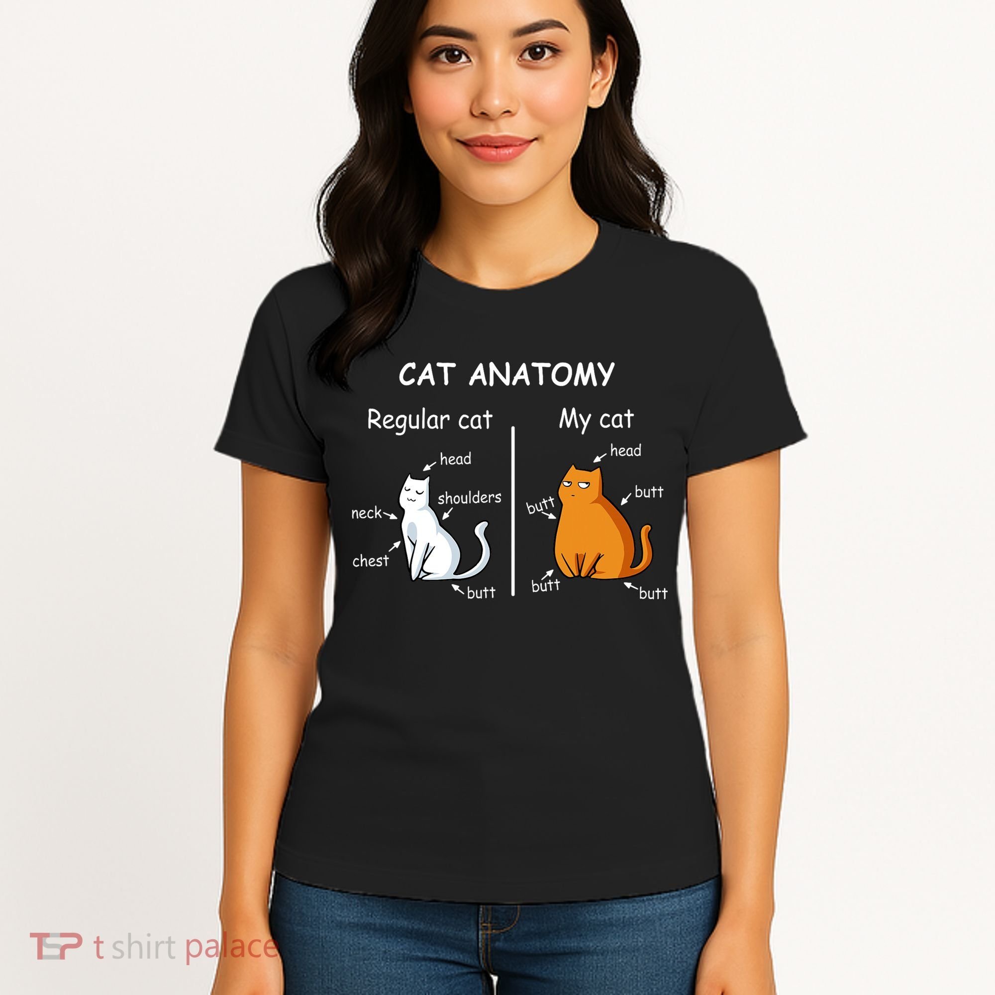 Cat Anatomy Kittlen Lover Funny Science Teacher Women's T-Shirt