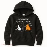 Cat Anatomy Kittlen Lover Funny Science Teacher Kids Hoodie thumb 0