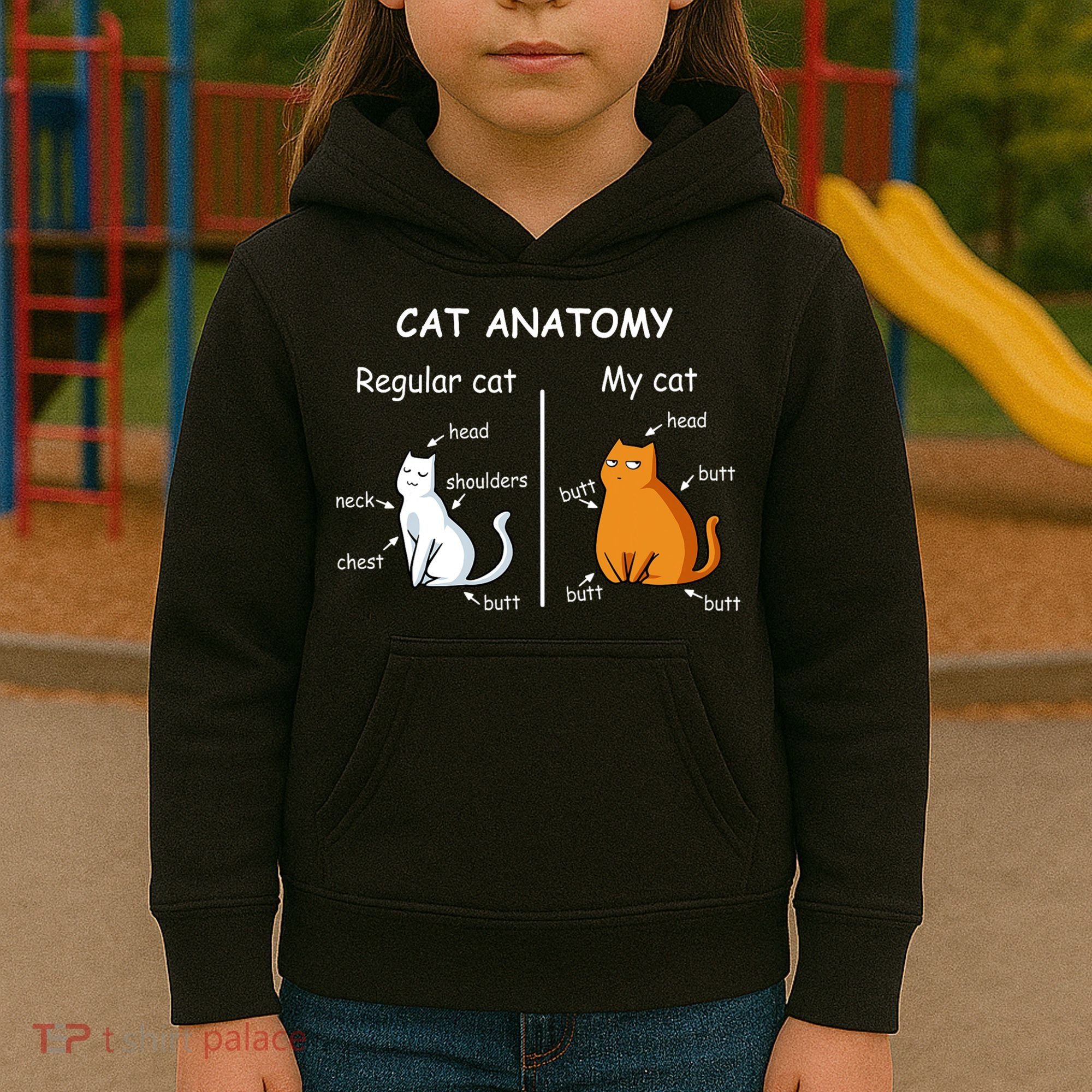 Cat Anatomy Kittlen Lover Funny Science Teacher Kids Hoodie
