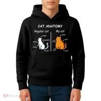 Cat Anatomy Kittlen Lover Funny Science Teacher Kids Hoodie thumb 4