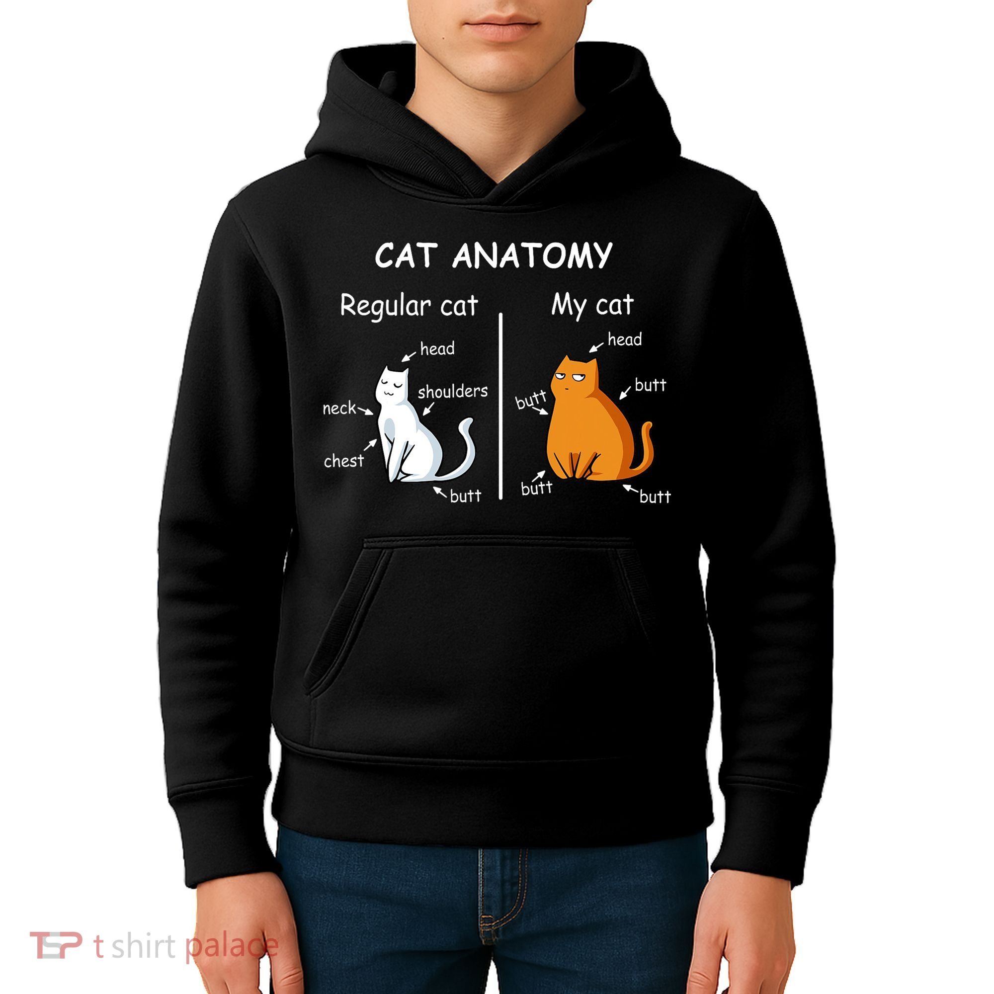 Cat Anatomy Kittlen Lover Funny Science Teacher Kids Hoodie