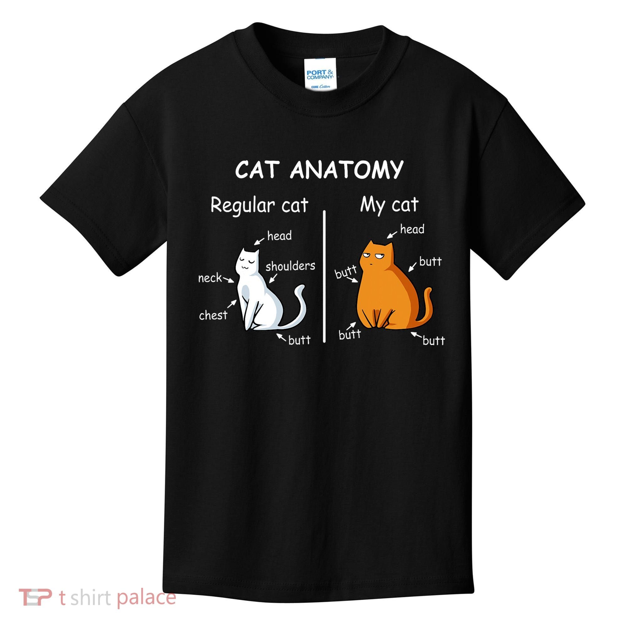 Cat Anatomy Kittlen Lover Funny Science Teacher Kids T-Shirt