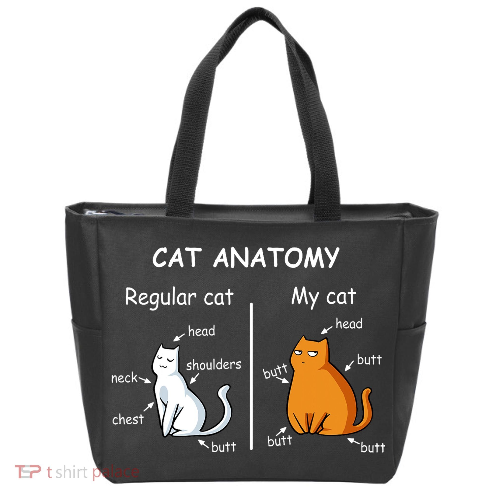 Cat Anatomy Kittlen Lover Funny Science Teacher Tote Bag