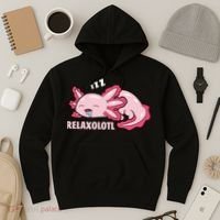 Cute Axolotl Lover Mexican Salamander Relaxolotl Pullover Hoodie Hoodie thumb 3