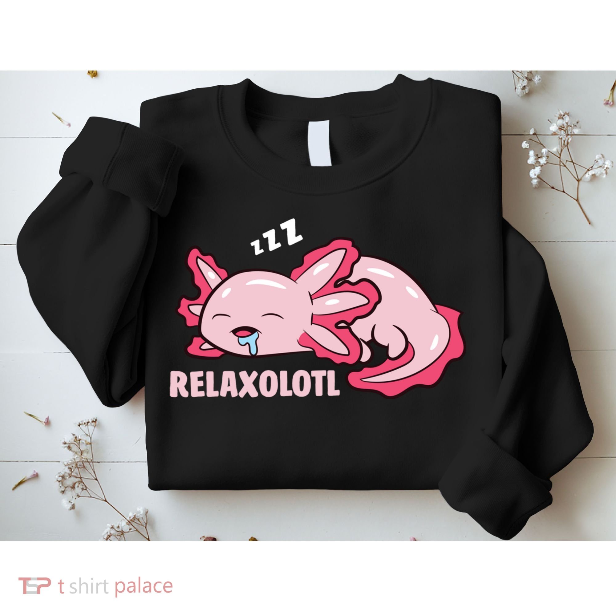 Cute Axolotl Lover Mexican Salamander Relaxolotl Pullover Hoodie Sweatshirt