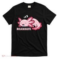 Cute Axolotl Lover Mexican Salamander Relaxolotl Pullover Hoodie T-Shirt thumb 0