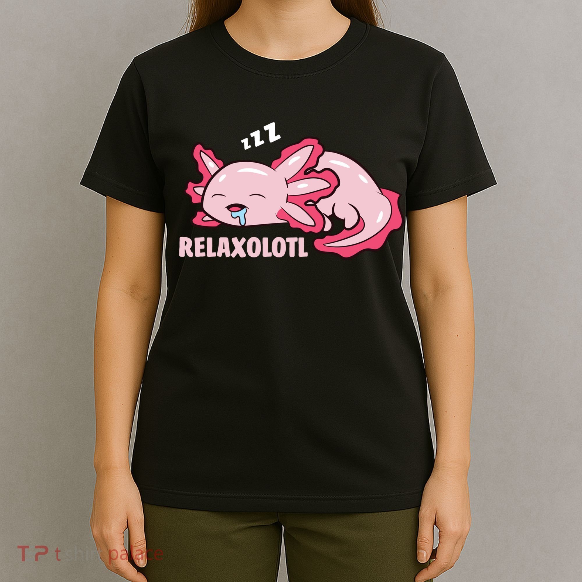 Cute Axolotl Lover Mexican Salamander Relaxolotl Pullover Hoodie T-Shirt