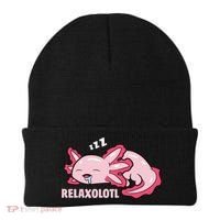Cute Axolotl Lover Mexican Salamander Relaxolotl Pullover Hoodie Beanie thumb 0