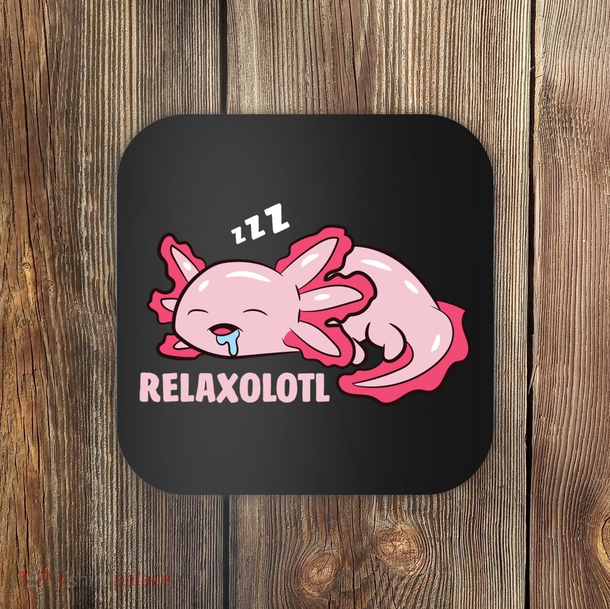 Cute Axolotl Lover Mexican Salamander Relaxolotl Pullover Hoodie Coaster