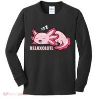 Cute Axolotl Lover Mexican Salamander Relaxolotl Pullover Hoodie Kids Long Sleeve Shirt thumb 0