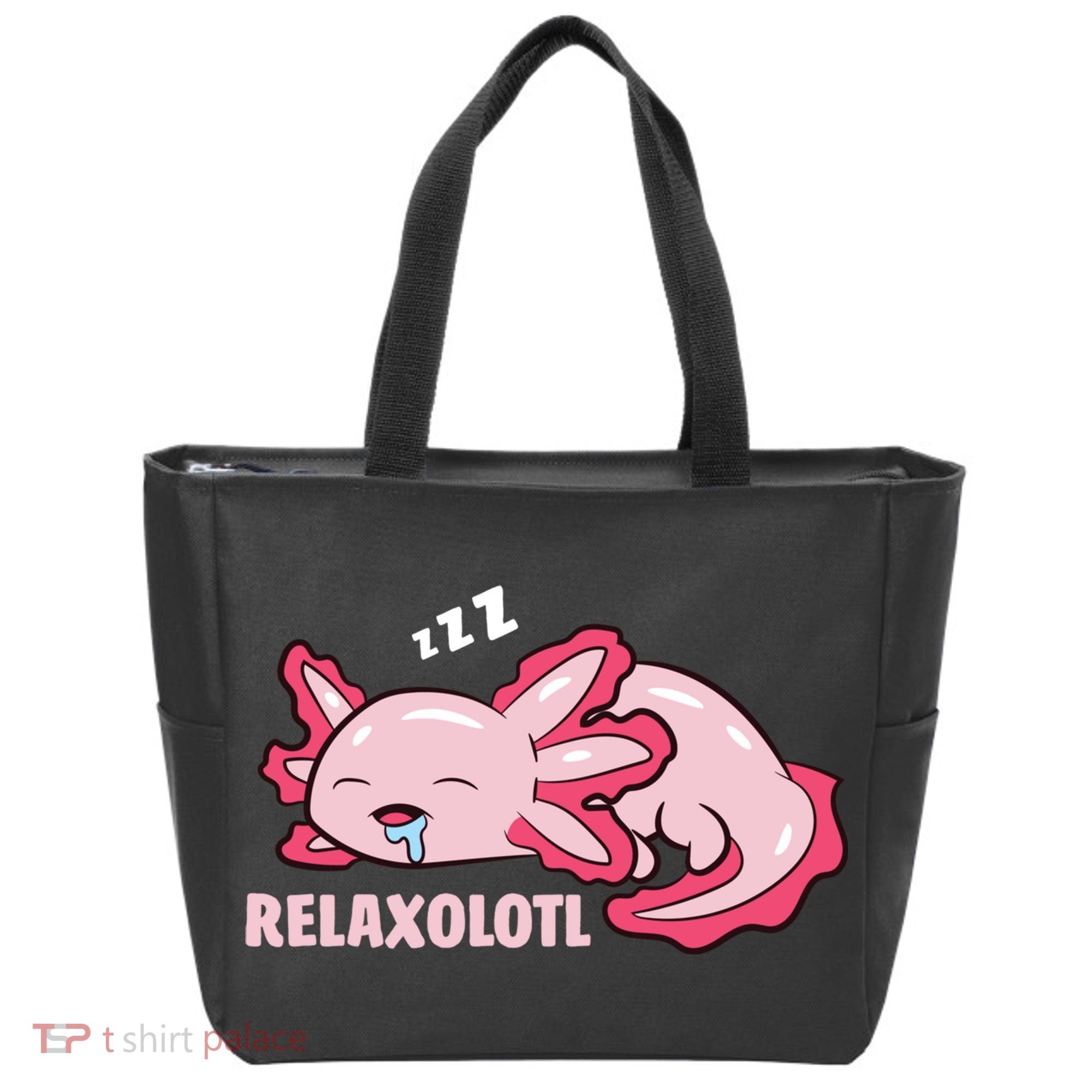 Cute Axolotl Lover Mexican Salamander Relaxolotl Pullover Hoodie Tote Bag