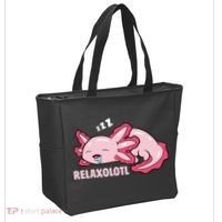 Cute Axolotl Lover Mexican Salamander Relaxolotl Pullover Hoodie Tote Bag thumb 2