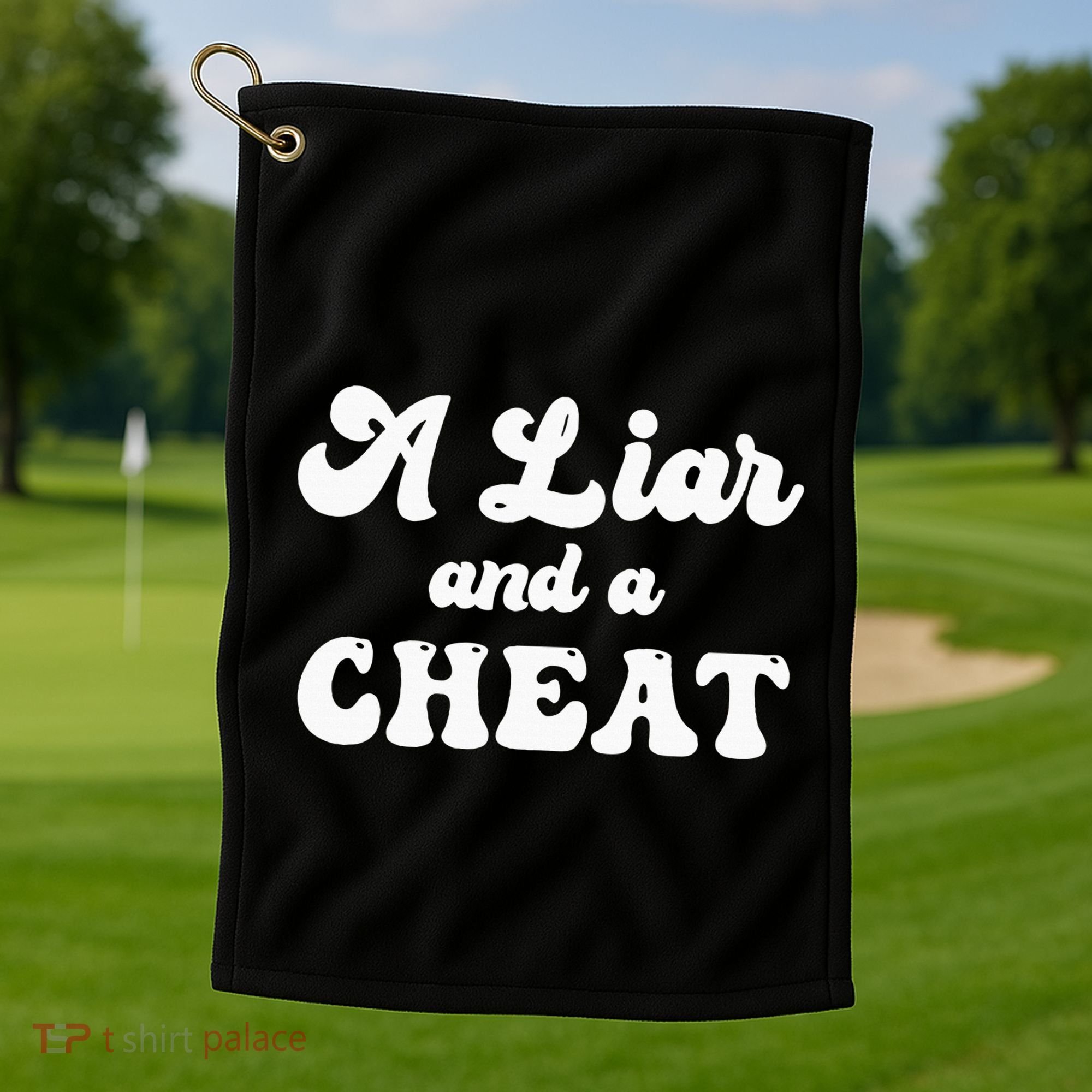 Cheater A Liar And A Cheat Cheater Golf Towel