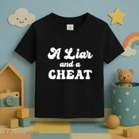 Cheater A Liar And A Cheat Cheater Toddler T-Shirt thumb 3