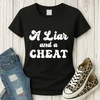 Cheater A Liar And A Cheat Cheater Women's T-Shirt thumb 3
