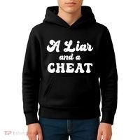 Cheater A Liar And A Cheat Cheater Kids Hoodie thumb 4