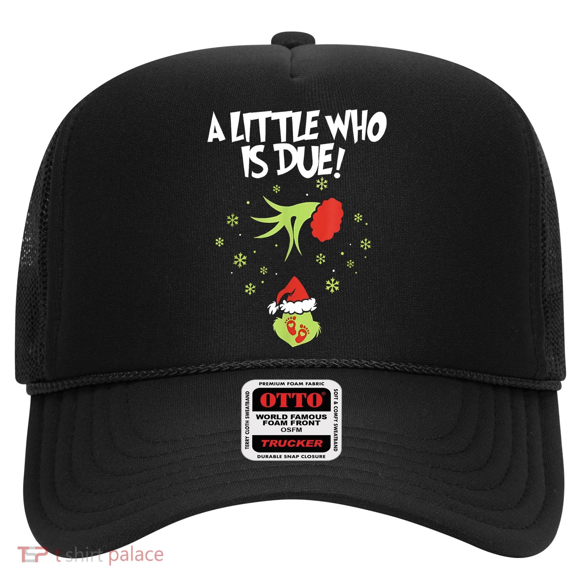 Christmas A Little Who Is Due Pregnancy Announcement Funny Xmas Gift Hat