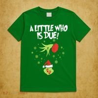 Christmas A Little Who Is Due Pregnancy Announcement Funny Xmas Gift T-Shirt thumb 5