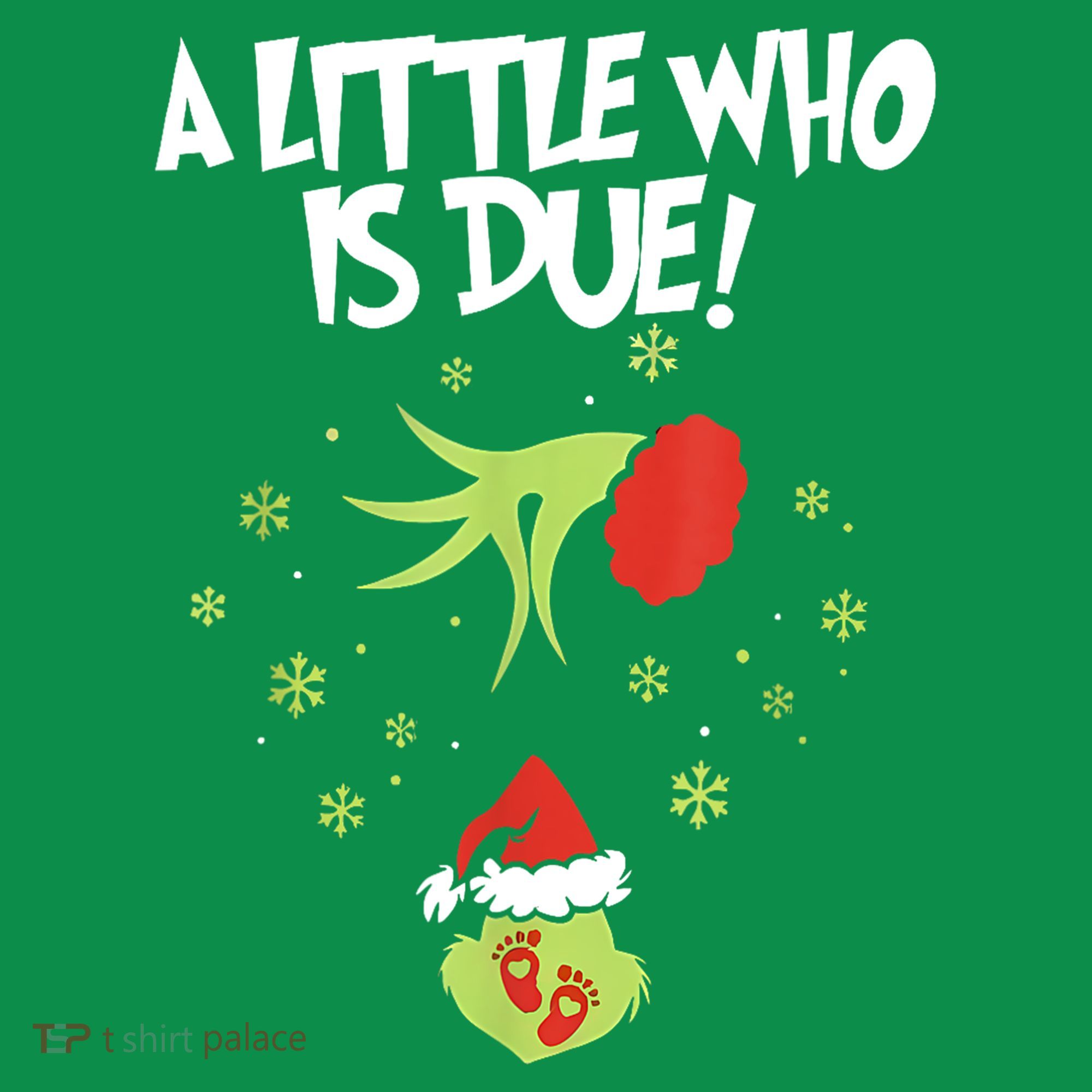 Christmas A Little Who Is Due Pregnancy Announcement Funny Xmas Gift Mousepad