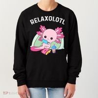 Cute Axolotl Lover Mexican Salamander Relaxolotl Women's Sweatshirt thumb 0