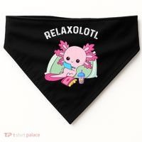 Cute Axolotl Lover Mexican Salamander Relaxolotl USA-Made Doggie Bandana thumb 0