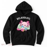 Cute Axolotl Lover Mexican Salamander Relaxolotl Hoodie thumb 0
