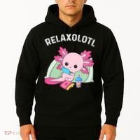 Cute Axolotl Lover Mexican Salamander Relaxolotl Hoodie thumb 2