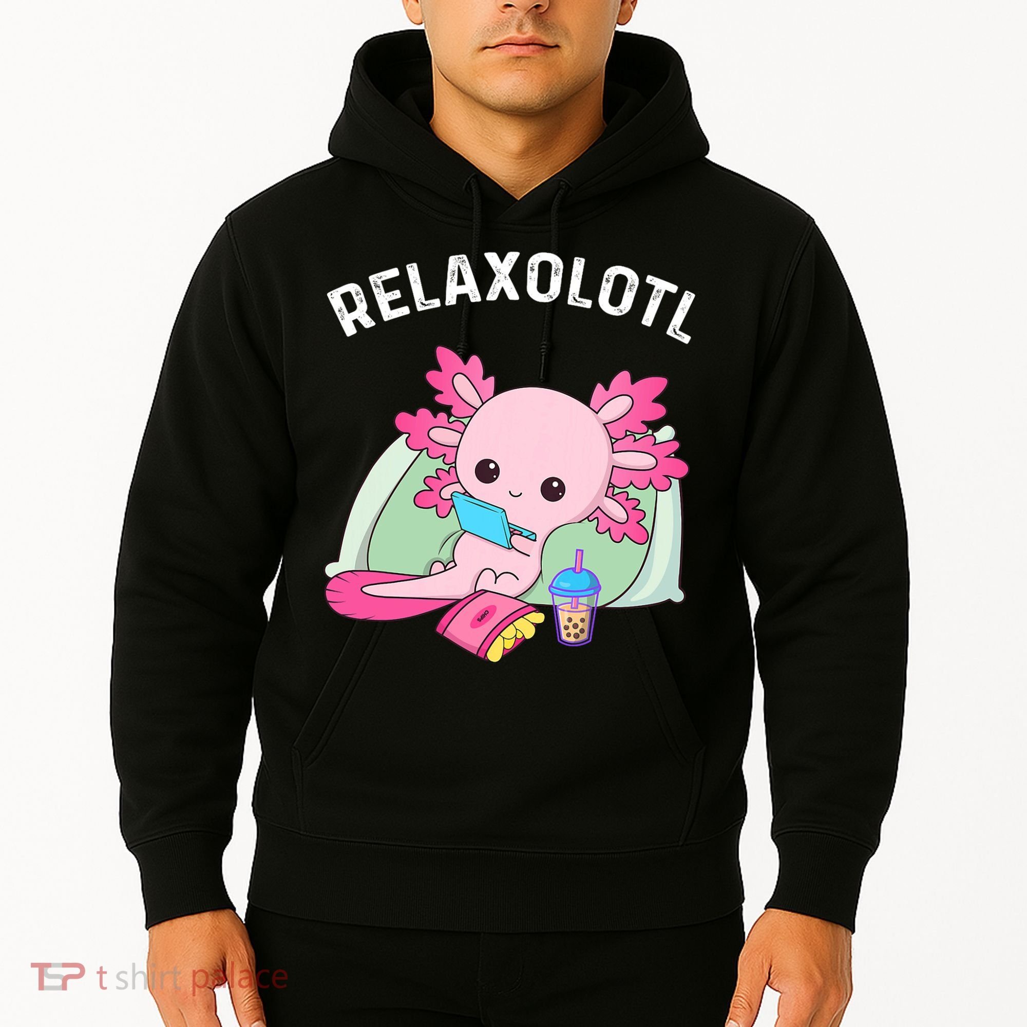 Cute Axolotl Lover Mexican Salamander Relaxolotl Hoodie