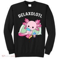 Cute Axolotl Lover Mexican Salamander Relaxolotl Sweatshirt thumb 0