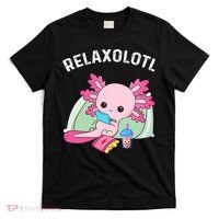 Cute Axolotl Lover Mexican Salamander Relaxolotl T-Shirt thumb 0