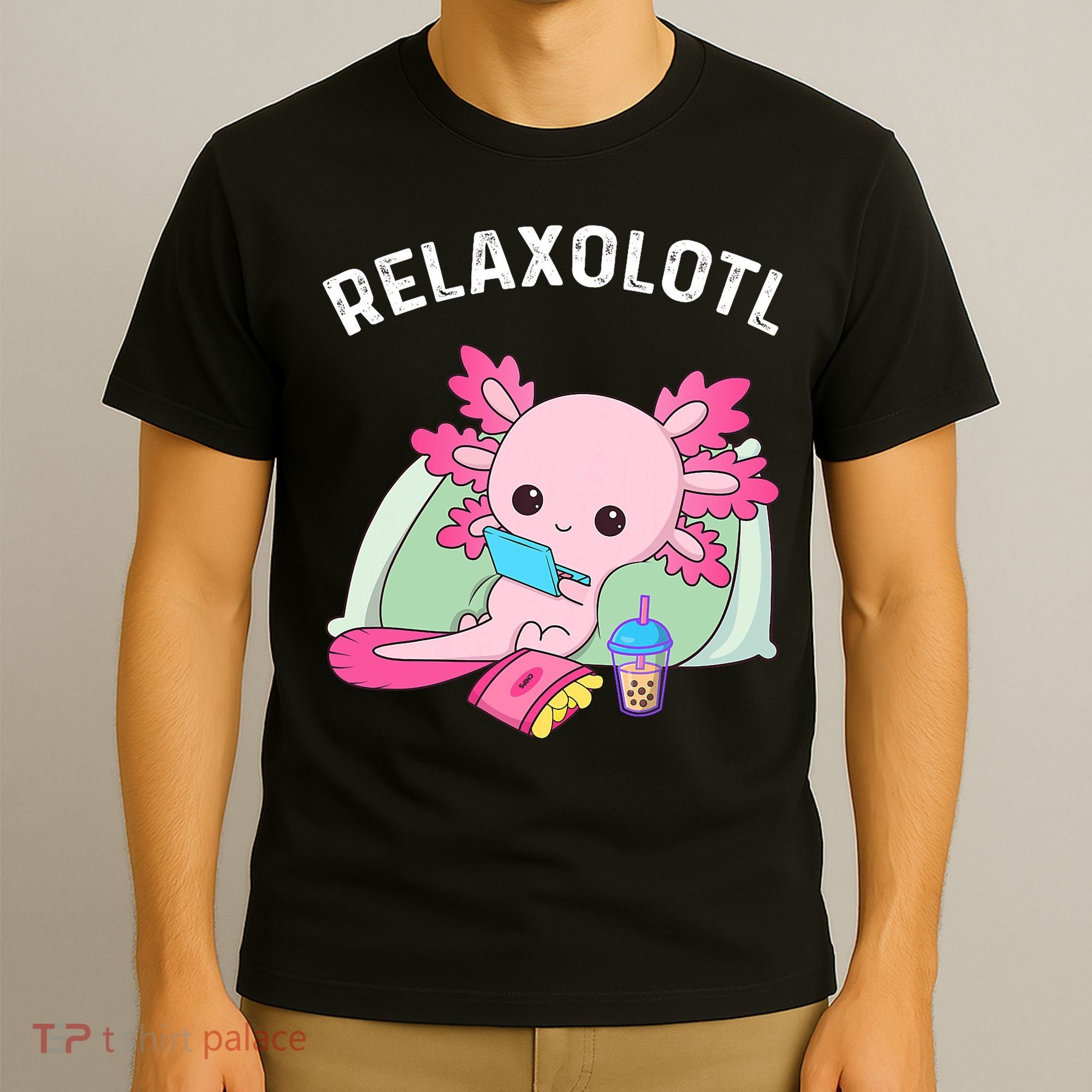 Cute Axolotl Lover Mexican Salamander Relaxolotl T-Shirt