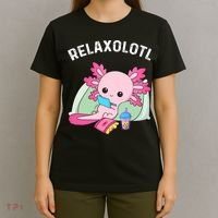 Cute Axolotl Lover Mexican Salamander Relaxolotl T-Shirt thumb 4