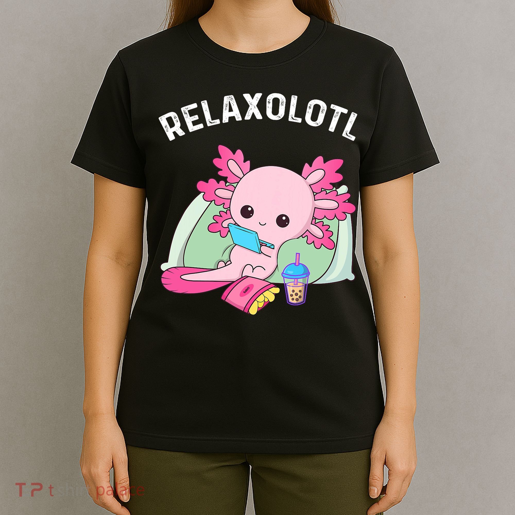 Cute Axolotl Lover Mexican Salamander Relaxolotl T-Shirt