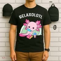 Cute Axolotl Lover Mexican Salamander Relaxolotl T-Shirt thumb 6