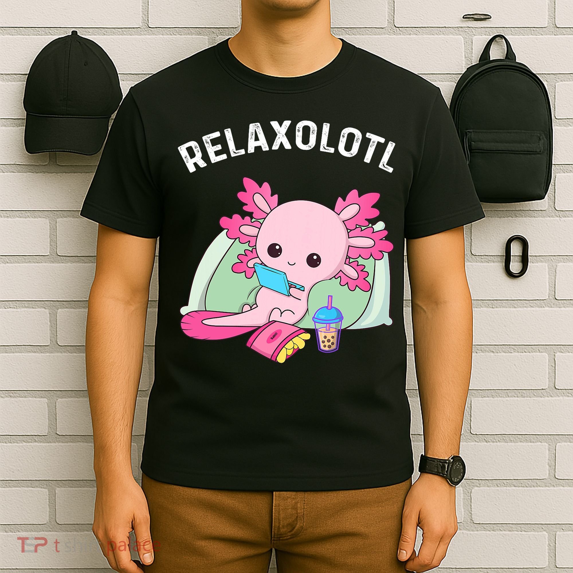 Cute Axolotl Lover Mexican Salamander Relaxolotl T-Shirt