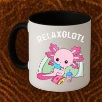 Cute Axolotl Lover Mexican Salamander Relaxolotl Coffee Mug thumb 2